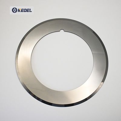Cuchillo de corte circular con ranura de posicionamiento para cortar piezas de postes de baterías Hojas industriales para la industria de baterías