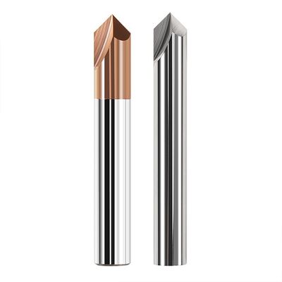 Molino de extremos de carburo de tungsteno con ángulo de 90° y chanfer para el mecanizado de formas planas en acero y aleación de aluminio