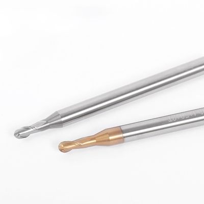 Molino de extremos de carburo de tungsteno con longitud de flauta de 2-8 mm, diámetro de vigas de 4 mm y longitud total de 50 mm para mecanizado de precisión