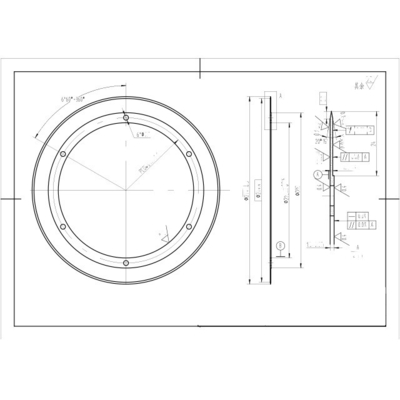 Cuchillo circular de seis agujeros de corte semicircular de medio corte Cuchillo circular de carburo Cuchillo industrial redondo para máquinas de corte completo y medio
