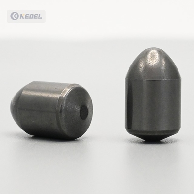 Botones cilíndricos elípticos de aleación de carburo de tungsteno cementado negro de grado YG8 YG11C personalizados para brocas de perforación petrolera