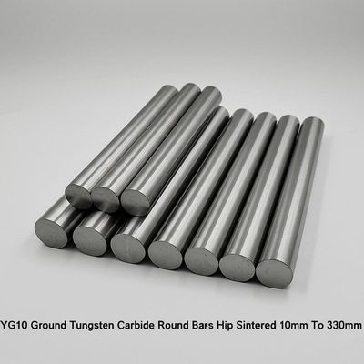 Barra de carburo de tungsteno YG10, 10 mm a 330 mm de diámetro, sinterizado HIP