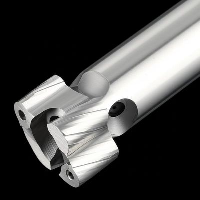 Tipo de acabado de la caña de los cortadores 40m m 16m m del molino de extremo del carburo reverso de la flauta de Hrc 45