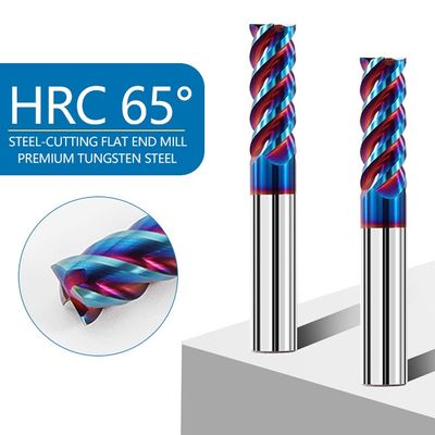 Molino de extremos de carburo de tungsteno de 4 flautas con recubrimiento nACo4 para el mecanizado de acero inoxidable