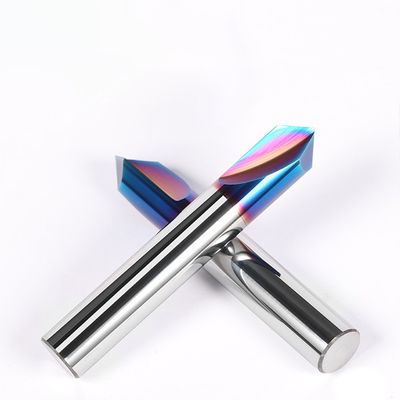 Herramienta de chanfrado de 2 flautas con ángulo de 90° Cortadora de fresado de carburo de tungsteno para acero inoxidable