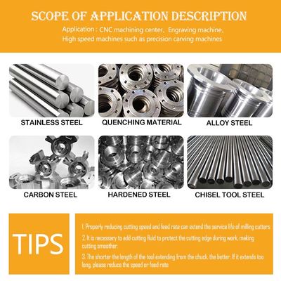 Herramienta de chanfrado de 2 flautas con ángulo de 90° Cortadora de fresado de carburo de tungsteno para acero inoxidable