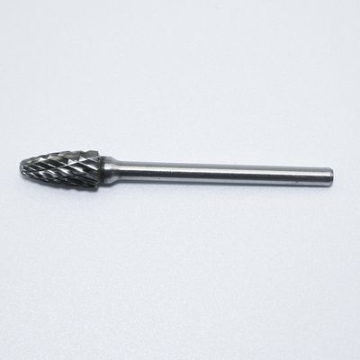 10 Piezas de Fresa Rotativa de Carburo de Tungsteno Brillante sin Recubrimiento para Acero Inoxidable con Vástago de 1/8" 3mm