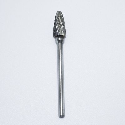 10 Piezas de Fresa Rotativa de Carburo de Tungsteno Brillante sin Recubrimiento para Acero Inoxidable con Vástago de 1/8" 3mm