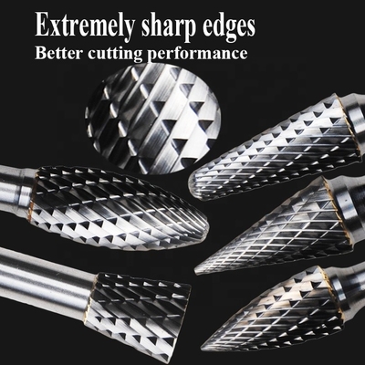 Ficheros rotatorios rotatorios de Burr Type Nail Drill Bit del carburo Sf5 para el metal 1/4 Grinde que quita las rebabas