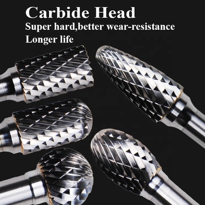 Solo carburo cortado doble Burr File Swivel Shape Type rotatorio B de 12 collares
