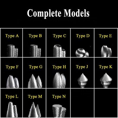 Collar del corte del extremo del diámetro de caña 12 de Burr Long Single el 1/2 del carburo de tungsteno M6”