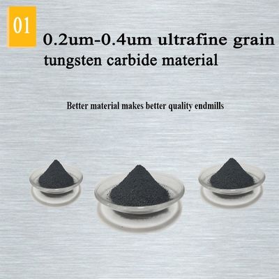 3 flautas ajustan el molino de extremo del carburo de tungsteno 4m m 4 acerías inoxidables de las flautas